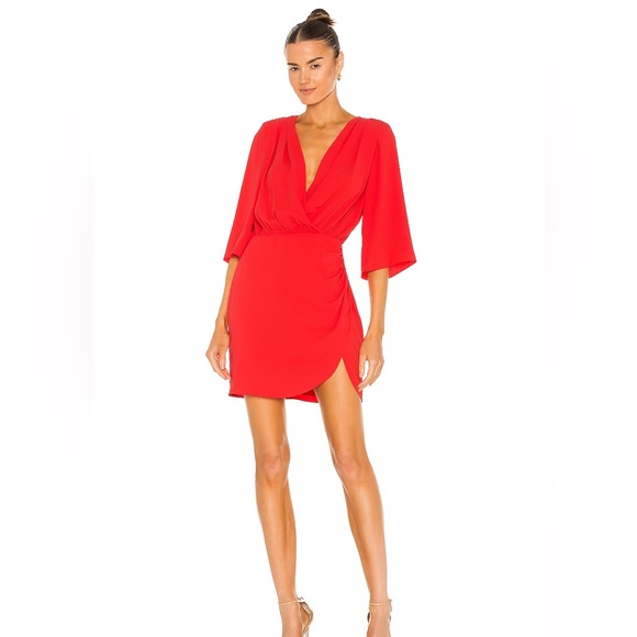 Amanda Uprichard Medium Demetra Dress in Crimson - Picture 1 of 10